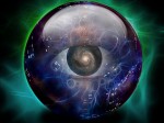 Crystal Ball with Eye and Galaxy